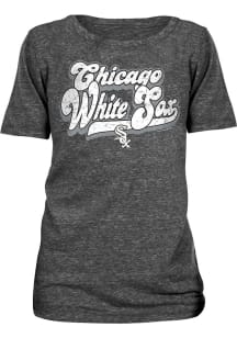 New Era Chicago White Sox Womens Grey Tri-Blend Retro Scoop Short Sleeve T-Shirt