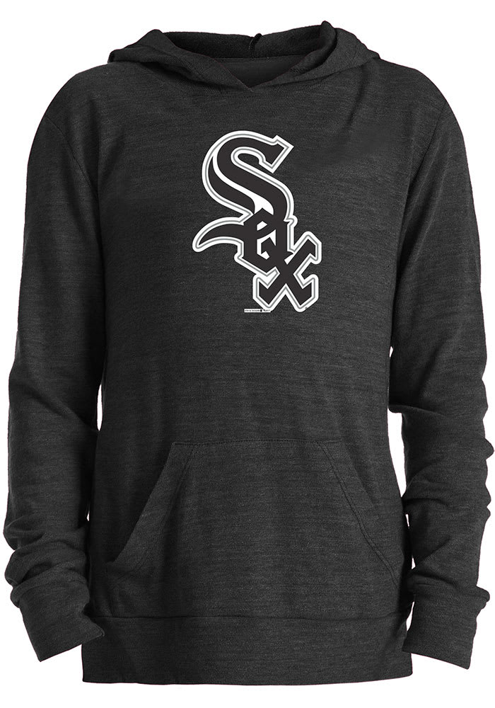 Chicago White Sox Girls Black Primary Logo Long Sleeve Hooded Sweatshirt