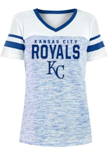 New Era Kansas City Royals Girls Blue Space Dye Fan Short Sleeve Fashion T-Shirt