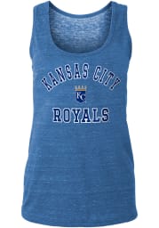 Kansas City Royals Womens Blue Triblend Tank Top