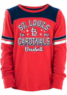 New Era St Louis Cardinals Girls Red Home Run Long Sleeve T-shirt