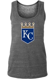 New Era Kansas City Royals Womens Grey Triblend Tank Top