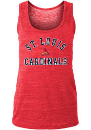 St Louis Cardinals Womens Red Triblend Tank Top