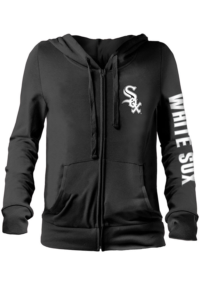 Chicago White Sox Womens Black Fleece Long Sleeve Full Zip Jacket