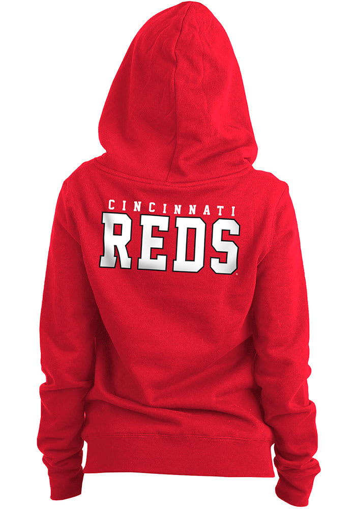 Cincinnati Reds Womens Red Fleece Long Sleeve Full Zip Jacket