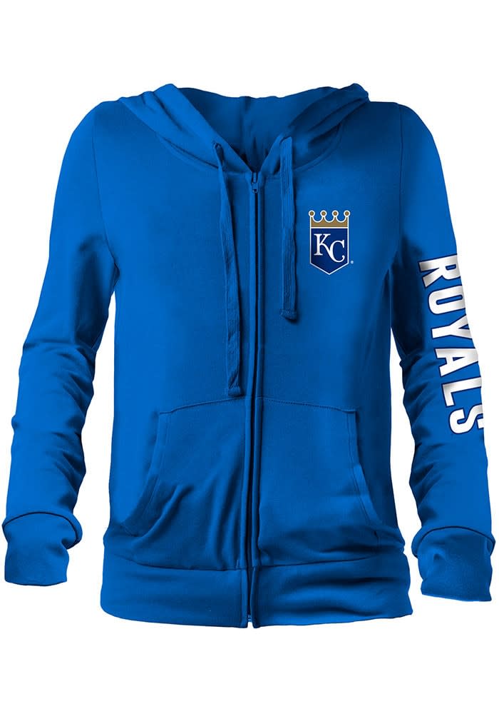 New Era Kansas City Royals Womens Blue Fleece Hooded Sweatshirt