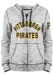 New Era Pittsburgh Pirates Womens Black Space Dye Long Sleeve Full Zip Jacket