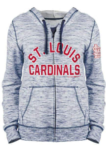 New Era St Louis Cardinals Womens Navy Blue Space Dye Long Sleeve Full Zip Jacket
