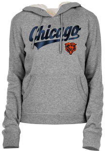 New Era Chicago Bears Womens Grey Classic Script Hooded Sweatshirt