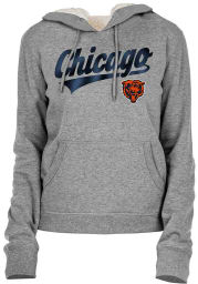 Chicago Bears Womens Grey Classic Script Hooded Sweatshirt