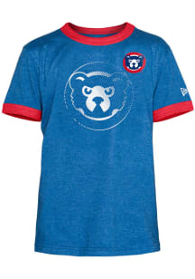 New Era Chicago Cubs Youth Blue Team Ringer Short Sleeve Fashion T-Shirt