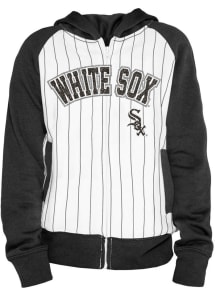 New Era Chicago White Sox Girls White Pinstripe Long Sleeve Full Zip Jacket
