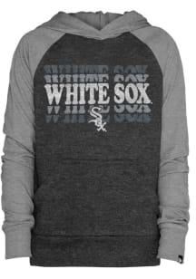 New Era Chicago White Sox Girls Black Raglan Long Sleeve Hooded Sweatshirt