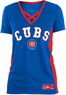 Chicago Cubs Womens New Era Traning Camp Fashion Baseball Jersey - Blue