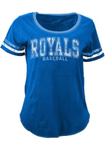 New Era Kansas City Royals Womens Blue Slub Short Sleeve T-Shirt