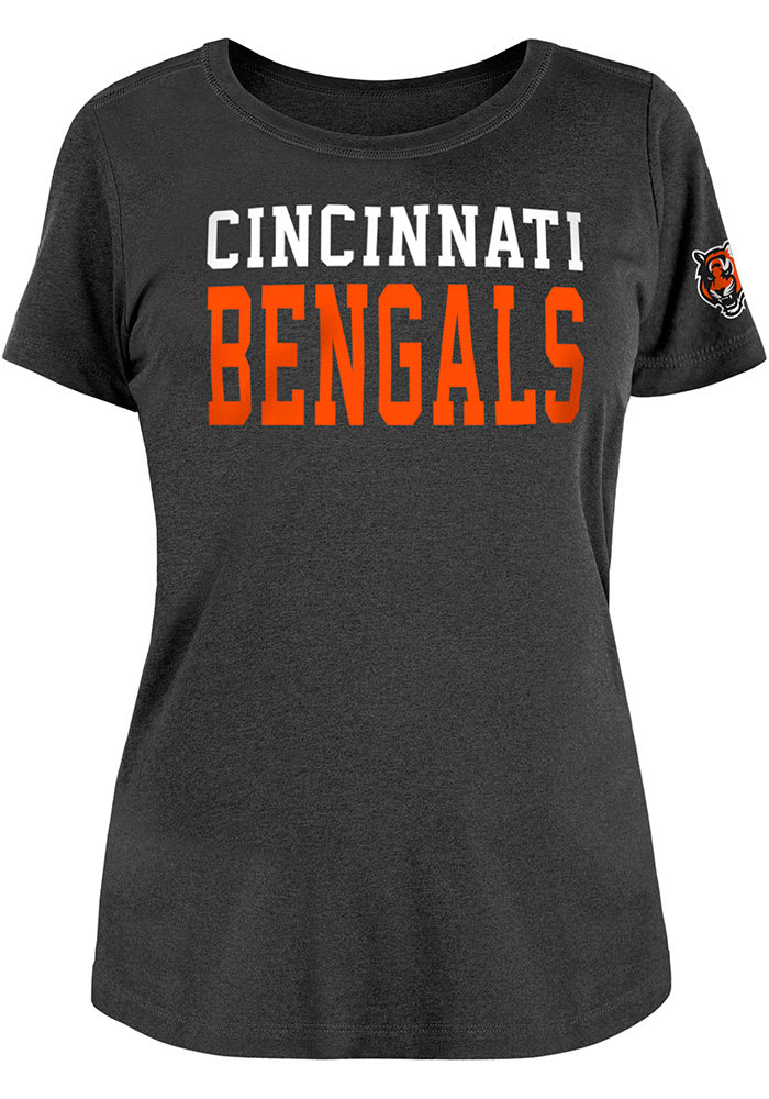 Cincinnati Bengals Womens Black Brushed T-Shirt
