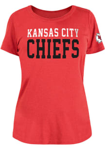 New Era Kansas City Chiefs Womens Red Brushed T-Shirt