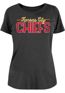 New Era Kansas City Chiefs Womens Black Brushed T-Shirt
