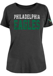 New Era Philadelphia Eagles Womens Black Brushed T-Shirt