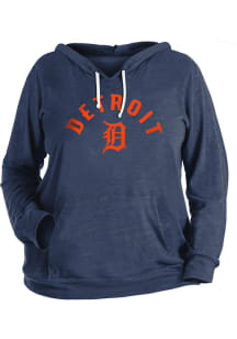 New Era Detroit Tigers Womens Navy Blue Triblend Hooded Sweatshirt