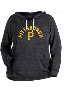 New Era Pittsburgh Pirates Womens Grey Triblend Hooded Sweatshirt