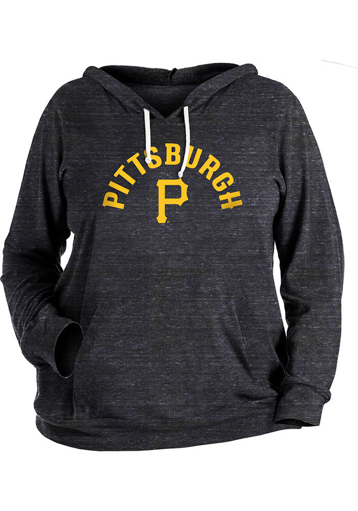 Pittsburgh Pirates Womens Grey Triblend Hooded Sweatshirt
