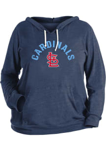 New Era St Louis Cardinals Womens Navy Blue Triblend Hooded Sweatshirt