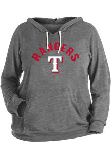 New Era Texas Rangers Womens Grey Triblend Hooded Sweatshirt