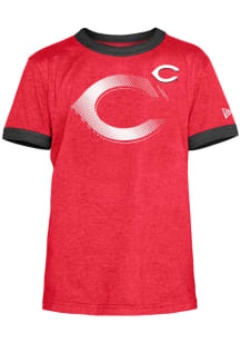 New Era Cincinnati Reds Youth Red Team Ringer Short Sleeve Fashion T-Shirt