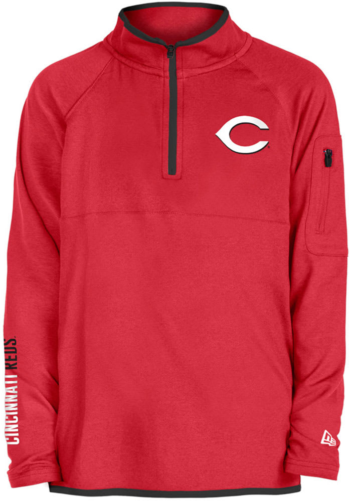 Cincinnati Reds Youth Team Color Wordmark Full-Zip Hoodie - Red