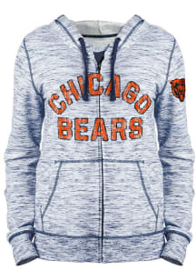 New Era Chicago Bears Womens Navy Blue Space Dye Long Sleeve Full Zip Jacket