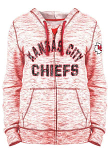 New Era Kansas City Chiefs Womens Red Space Dye Long Sleeve Full Zip Jacket