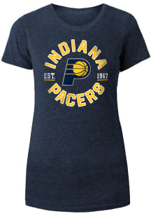 New Era Indiana Pacers Womens Navy Blue Triblend Short Sleeve T-Shirt