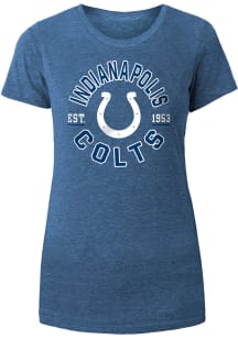 New Era Indianapolis Colts Womens Blue Triblend Short Sleeve T-Shirt