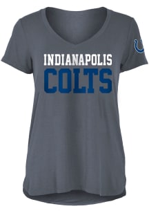 New Era Indianapolis Colts Womens Grey Rayon Short Sleeve T-Shirt