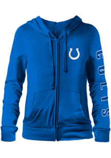 New Era Indianapolis Colts Womens Blue Fleece Long Sleeve Full Zip Jacket