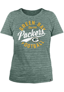 New Era Green Bay Packers Womens Green Space Dye T-Shirt