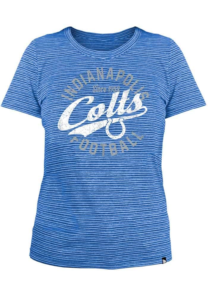 New Era / NFL Team Apparel Women's Indianapolis Colts Blue Space Dye V-Neck  T-Shirt