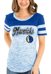 Dallas Mavericks Womens Blue Novelty Short Sleeve T-Shirt