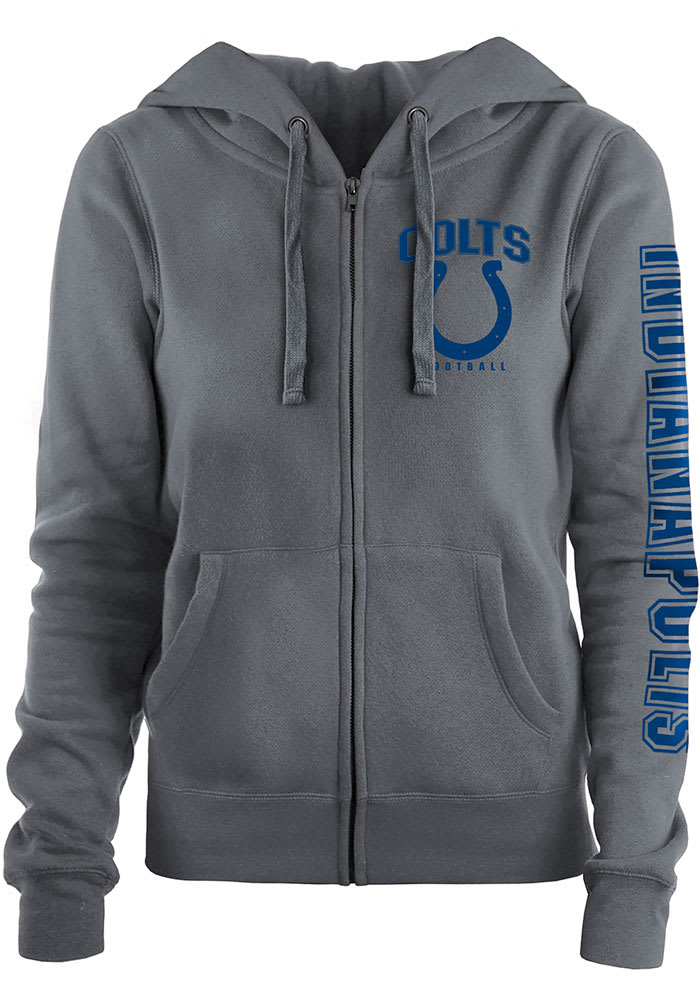 New Era Women's Indianapolis Colts Blue Brush Fleece Pullover Hoodie