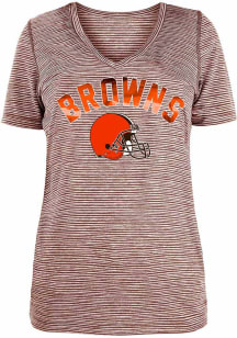 New Era Cleveland Browns Womens Brown Space Dye Short Sleeve T-Shirt