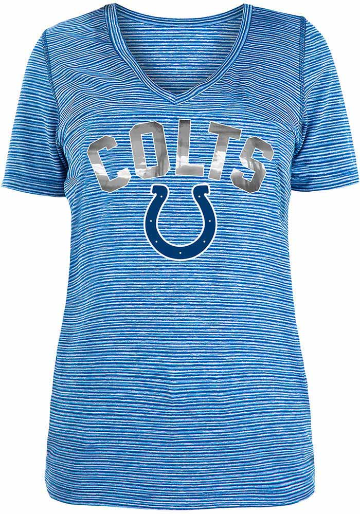 New Era / NFL Team Apparel Women's Indianapolis Colts Blue Space Dye V-Neck  T-Shirt