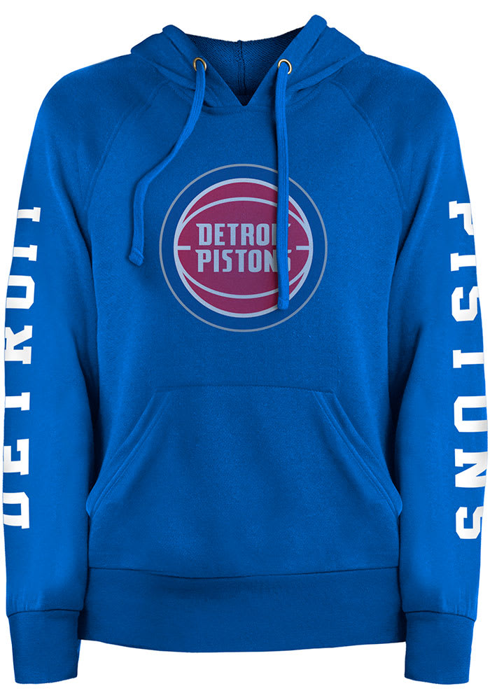 Detroit Pistons Womens Blue Fleece Hooded Sweatshirt