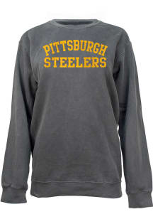 New Era Pittsburgh Steelers Womens Grey Comfort Colors Crew Sweatshirt
