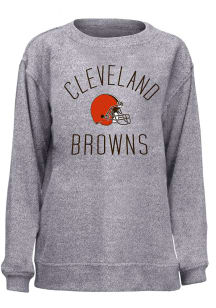 New Era Cleveland Browns Womens Grey Cozy Crew Sweatshirt