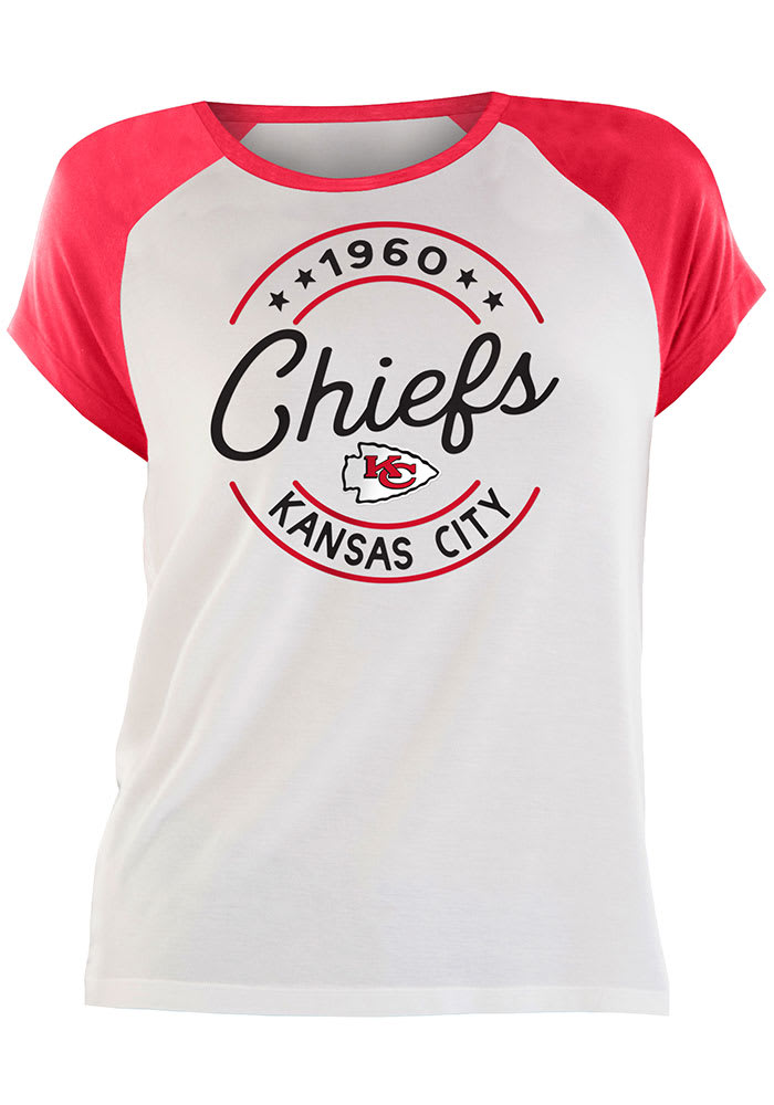 New Era Kansas City Chiefs White World Champions Short Sleeve T Shirt, White, 100% Cotton, Size L, Rally House