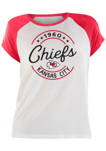 New Era Kansas City Chiefs Womens White Winning Seal Short Sleeve T-Shirt