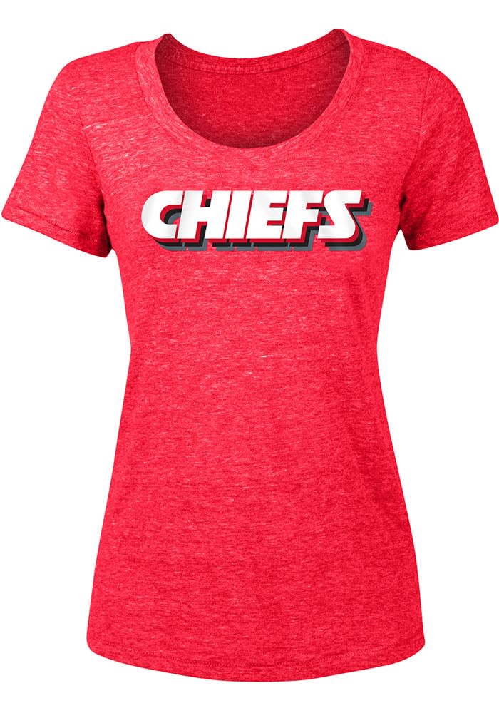 Women's KC Chiefs Stacked Tee - Black