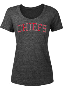 New Era Kansas City Chiefs Womens Black Bell Lap Short Sleeve T-Shirt