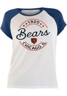 New Era Chicago Bears Womens White Winning Seal Short Sleeve T-Shirt